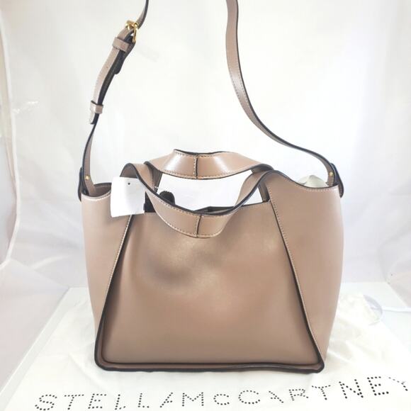 NWT$1,195 Stella McCartney Medium Stella Logo Faux Leather Tote Crossbody Bag - Picture 14 of 16